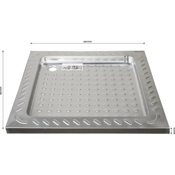 Поддон антивандальный Fabia Profi 80x80 см 805040, сатин фото 3
