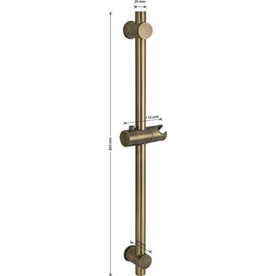 Душевая штанга Magnus 9256, бронза фото 3