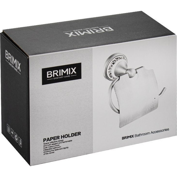 Держатель для туалетной бумаги Brimix 94003, цвет бронза - 3 Держатель для туалетной бумаги Brimix 94003, цвет бронза фото 3