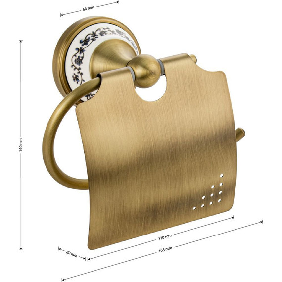 Держатель для туалетной бумаги Brimix 94003, цвет бронза - 5 Держатель для туалетной бумаги Brimix 94003, цвет бронза фото 5