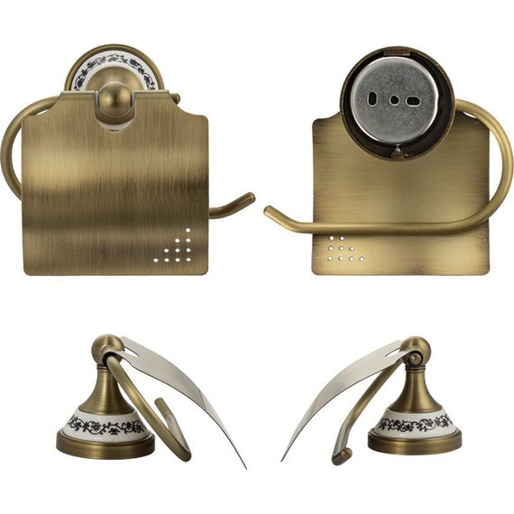 Держатель для туалетной бумаги Brimix 94003, цвет бронза - 2 Держатель для туалетной бумаги Brimix 94003, цвет бронза фото 2