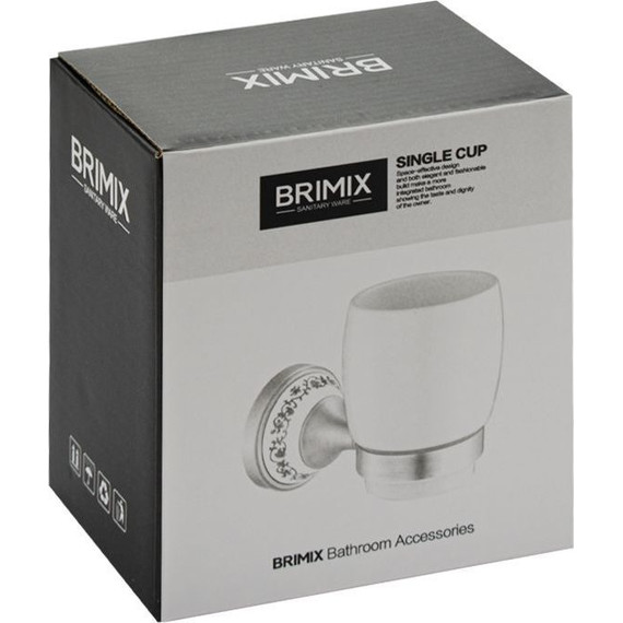 Стакан для зубных щеток Brimix 94005, цвет бронза фото 2