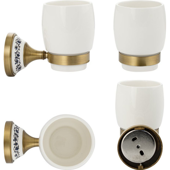 Стакан для зубных щеток Brimix 94005, цвет бронза фото 4