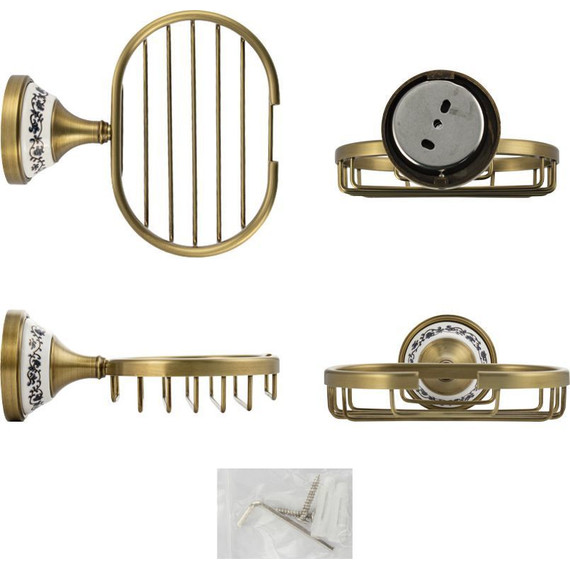 Мыльница Brimix 94007, цвет бронза фото 4