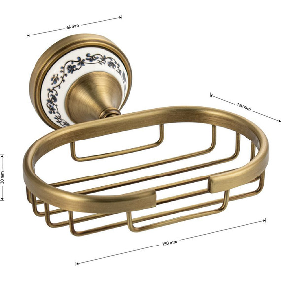 Мыльница Brimix 94007, цвет бронза фото 5