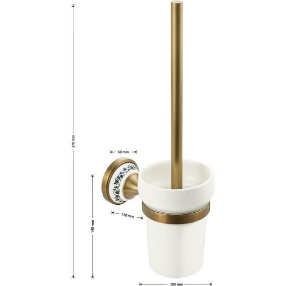 Ёршик для унитаза Brimix 94162, цвет бронза - 5 Ёршик для унитаза Brimix 94162, цвет бронза фото 5