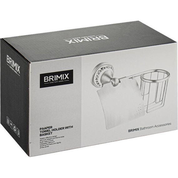 Держатель для туалетной бумаги с держателем для освежителя Brimix 94244, цвет бронза - 2 Держатель для туалетной бумаги с держателем для освежителя Brimix 94244, цвет бронза фото 2