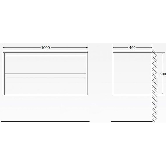 Тумба подвесная с раковиной BelBagno 100 см KRAFT-1000-2C-SO-RGB (раковина LOV-1000-LVB) Rovere Galifax Bianco фото 5