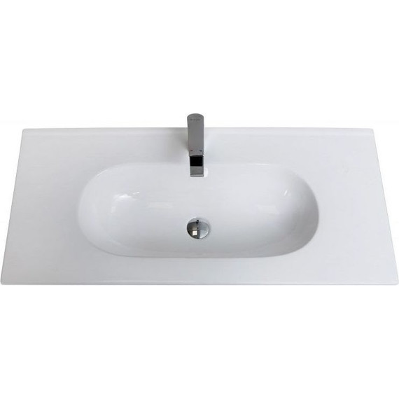 Тумба подвесная с раковиной BelBagno 100 см KRAFT-1000-1C-SO-RT (раковина LOV-1000-LVB) Rovere Tabacco фото 2