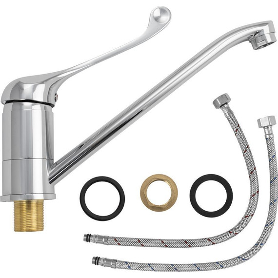 Смеситель для кухни с локтевой (хирургической) ручкой BRIMIX 1022-25 фото 2