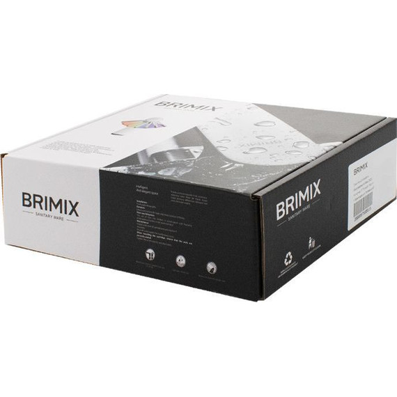 Смеситель для раковины Brimix 115, хром/белый фото 3