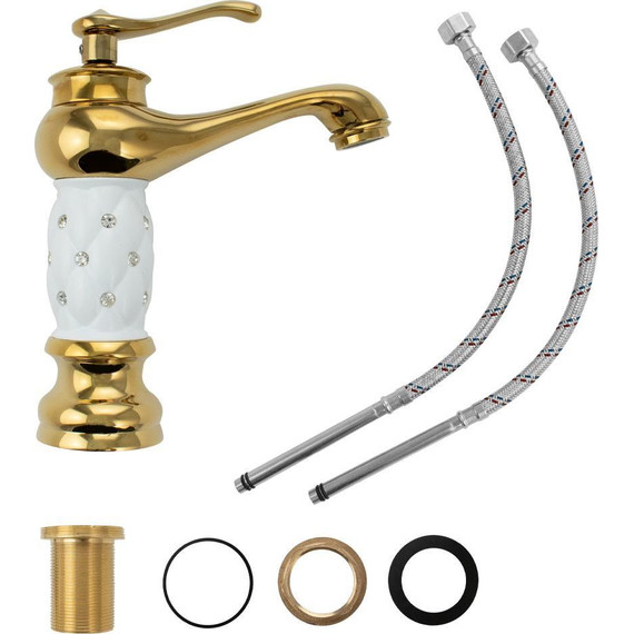 Смеситель для раковины Brimix 122, золото фото 3