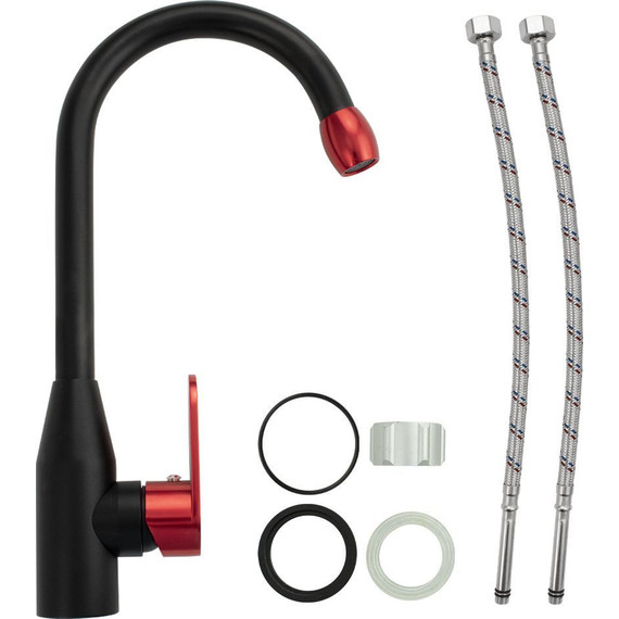 Смеситель для кухни Brimix 80208, чёрный фото 2