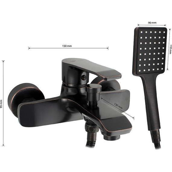 Смеситель для ванны GFmark 5710, медь фото 6