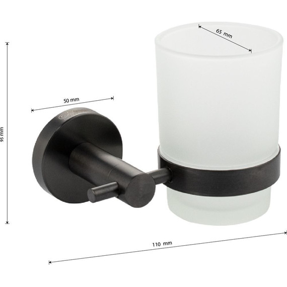 Стакан для зубных щеток GFmark 78005, цвет графит - 5 Стакан для зубных щеток GFmark 78005, цвет графит фото 5