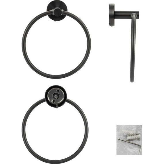 Кольцо для полотенец GFmark 78147, цвет графит - 2 Кольцо для полотенец GFmark 78147, цвет графит фото 2