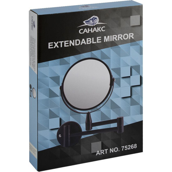 Зеркало косметическое настенное Санакс 75268, чёрный - 4 Зеркало косметическое настенное Санакс 75268, чёрный фото 4