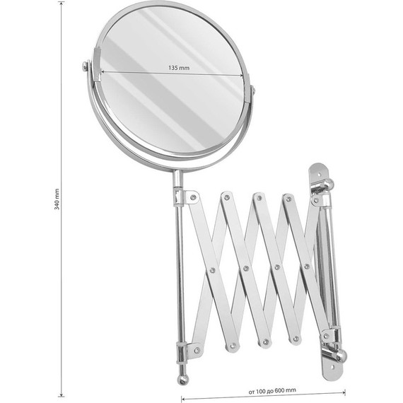 Зеркало косметическое настенное Санакс 75269 фото 8