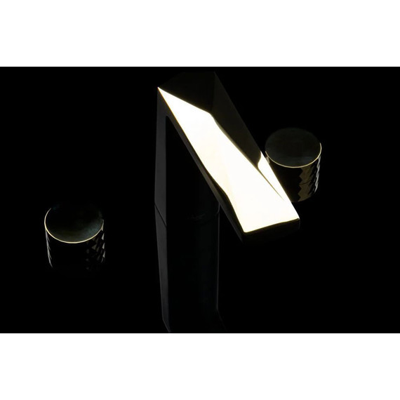 Смеситель для раковины Boheme Venturo 150-BG-DIAMOND, чёрный/золото, Цвет производителя: чёрный, золото фото 3