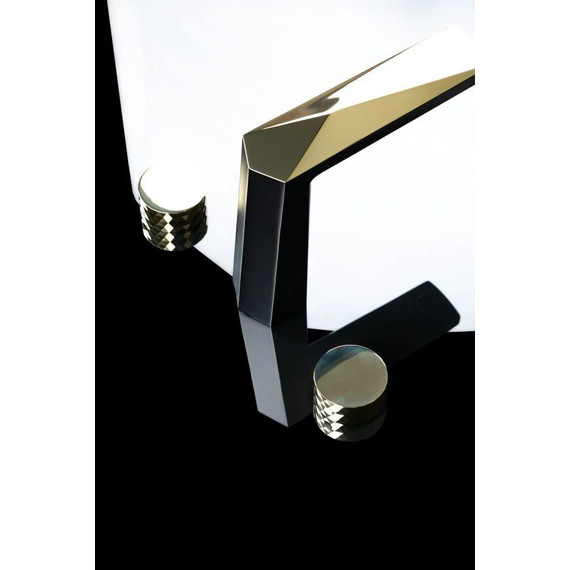 Смеситель для раковины Boheme Venturo 150-BG-DIAMOND, чёрный/золото, Цвет производителя: чёрный, золото фото 4