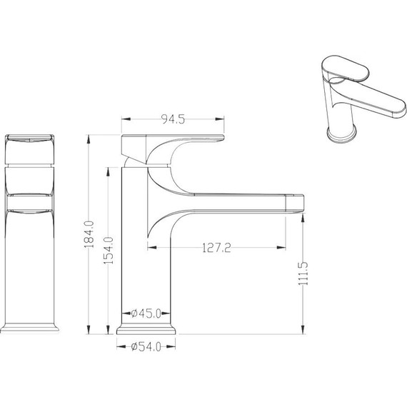 Смеситель для раковины Boheme Spectre 451-Gm, gun metal, Цвет производителя: gun metal фото 2