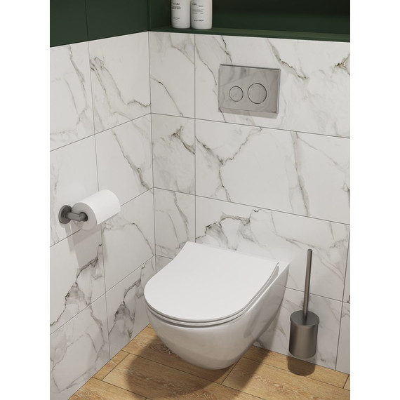 Унитаз подвесной безободковый Cersanit Brasko Smart Clean ON DPL EO Slim LP A64824 с тонкой крышкой микролифт фото 10