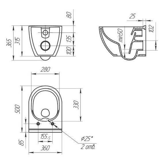 Унитаз подвесной безободковый Cersanit Brasko Smart Clean ON DPL EO Slim LP A64824 с тонкой крышкой микролифт фото 18