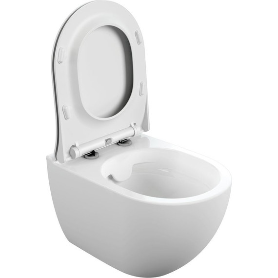 Унитаз подвесной безободковый Cersanit Brasko Smart Clean ON DPL EO Slim LP A64824 с тонкой крышкой микролифт фото 4