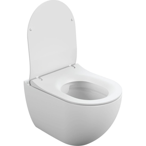 Унитаз подвесной безободковый Cersanit Brasko Smart Clean ON DPL EO Slim LP A64824 с тонкой крышкой микролифт фото 5