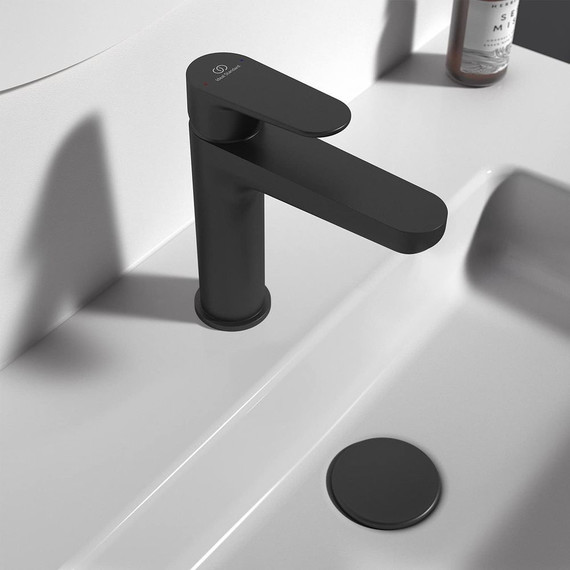 Смеситель для раковины Ideal Standard Cerafine O BD131XG с донным клапаном в комплекте, чёрный фото 5