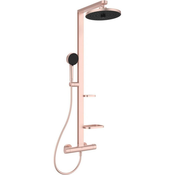 Душевая стойка с термостатом Ideal Standard ALU+ IS BD583RO, розовый фото 