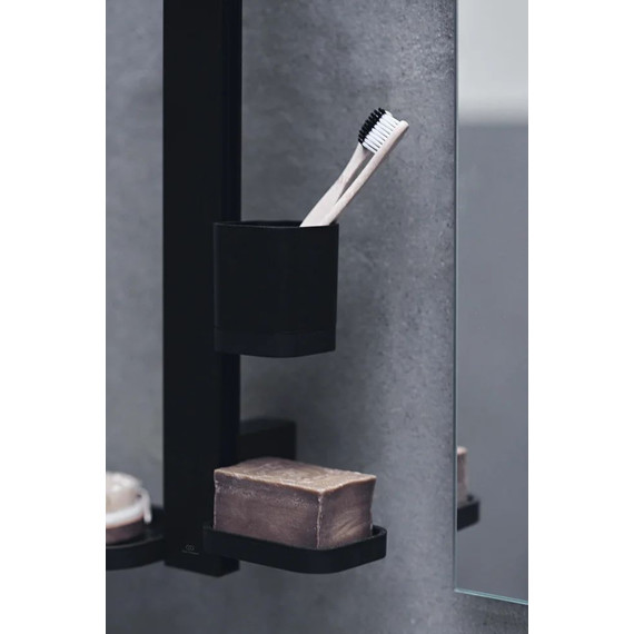 Стойка с мыльницей и зеркалом Ideal Standard BD589XG, чёрный матовый - 7 Стойка с мыльницей и зеркалом Ideal Standard BD589XG, чёрный матовый фото 7