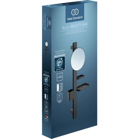 Стойка с мыльницей и зеркалом Ideal Standard BD589XG, чёрный матовый - 9 Стойка с мыльницей и зеркалом Ideal Standard BD589XG, чёрный матовый фото 9