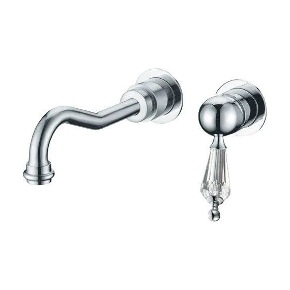 Смеситель для раковины настенный Boheme Brilante Ripresa Swarovski 347 (со скрытой частью) chrome фото 