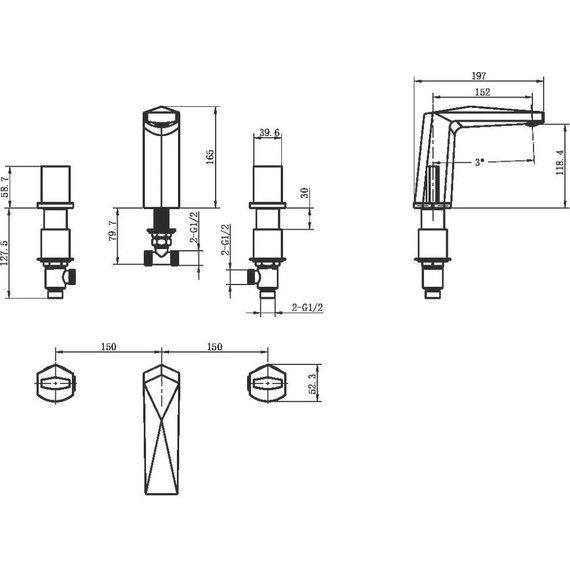 Смеситель для раковины Boheme Venturo 150-BCR-TOUCH, black chrome, Цвет производителя: black chrome фото 2