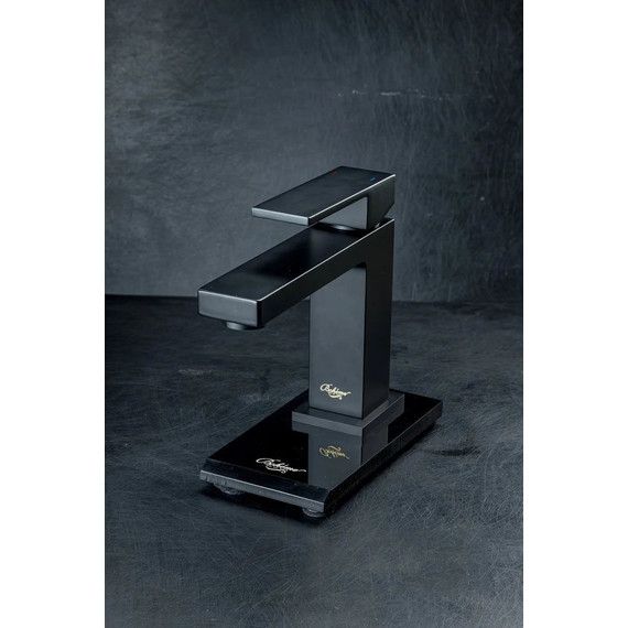 Смеситель для раковины Boheme Qubic 471-B, чёрный матовый, Цвет производителя: чёрный матовый фото 2