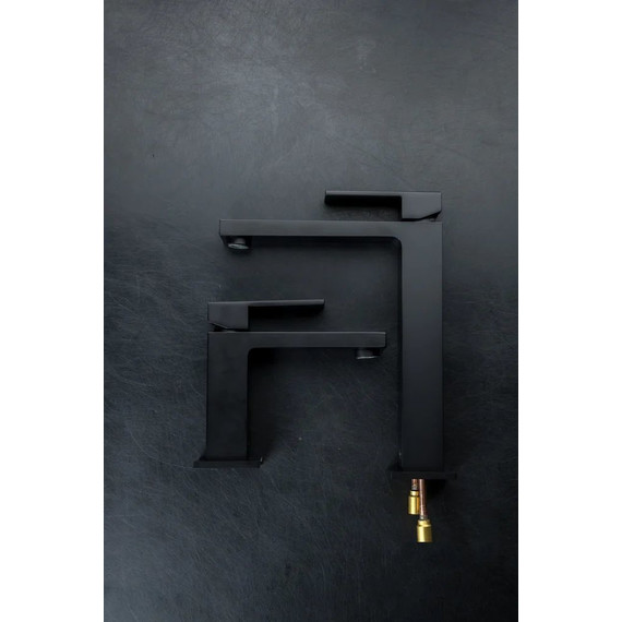 Смеситель для раковины Boheme Qubic 471-B, чёрный матовый, Цвет производителя: чёрный матовый фото 3