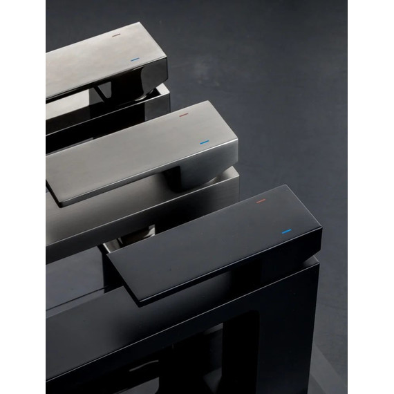 Смеситель для раковины Boheme Qubic 471-B, чёрный матовый, Цвет производителя: чёрный матовый фото 4