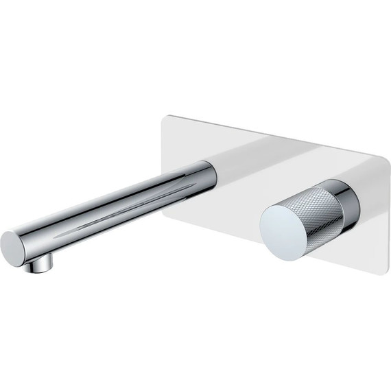 Смеситель для раковины настенный Boheme Stick 125-WCR.2 (со скрытой частью) white chrome, Цвет производителя: white chrome фото 