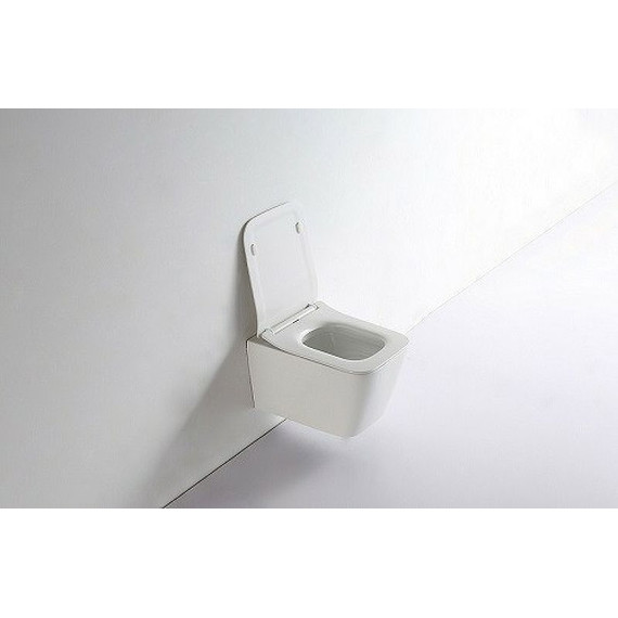 Унитаз подвесной безободковый CeramaLux TR5170 с тонкой крышкой микролифт (система смыва Торнадо) - 5 Унитаз подвесной безободковый CeramaLux TR5170 с тонкой крышкой микролифт (система смыва Торнадо) фото 5