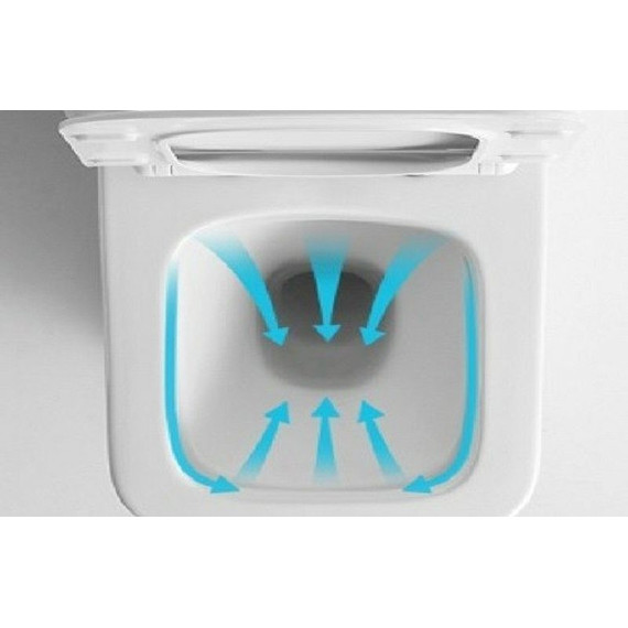 Унитаз подвесной безободковый CeramaLux TR5170 с тонкой крышкой микролифт (система смыва Торнадо) - 7 Унитаз подвесной безободковый CeramaLux TR5170 с тонкой крышкой микролифт (система смыва Торнадо) фото 7