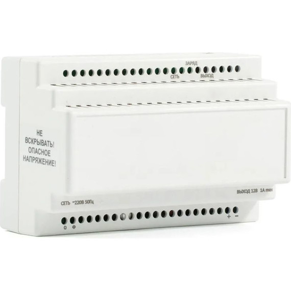 Источник бесперебойного питания 12В со встроенной Li-ion АКБ 1А ИБП12В-DIN фото 