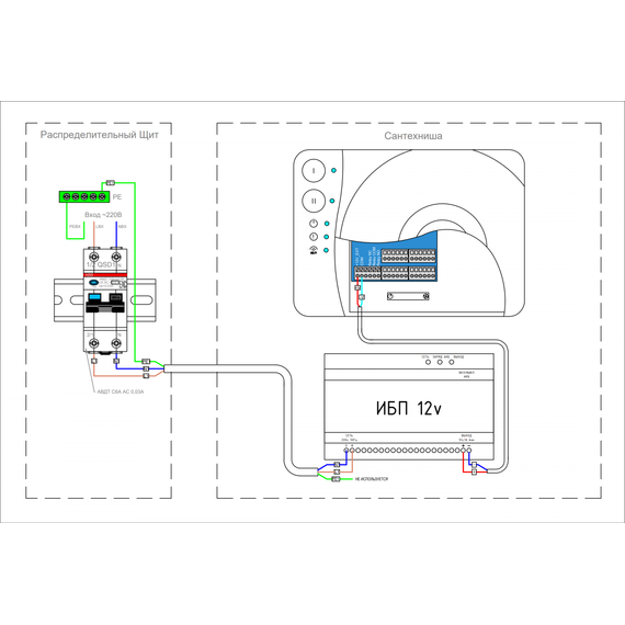 Источник бесперебойного питания 12В со встроенной Li-ion АКБ 1А ИБП12В-DIN фото 3
