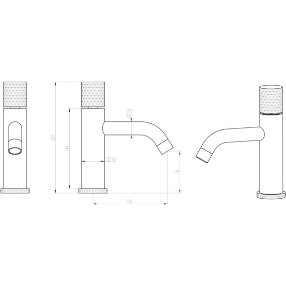 Смеситель для раковины Boheme Stick 121-BCR.2, black chrome, Цвет производителя: black chrome фото 5