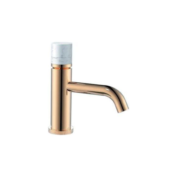 Смеситель для раковины Boheme Stick 121-G-MR-W, white mramor gold фото 