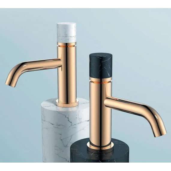 Смеситель для раковины Boheme Stick 121-G-MR-W, white mramor gold - 2 Смеситель для раковины Boheme Stick 121-G-MR-W, white mramor gold фото 2