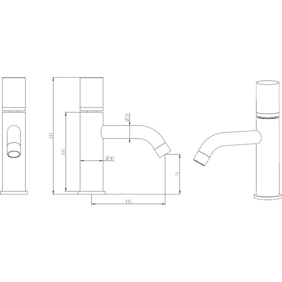 Смеситель для раковины Boheme Stick 121-G-MR-W, white mramor gold - 3 Смеситель для раковины Boheme Stick 121-G-MR-W, white mramor gold фото 3