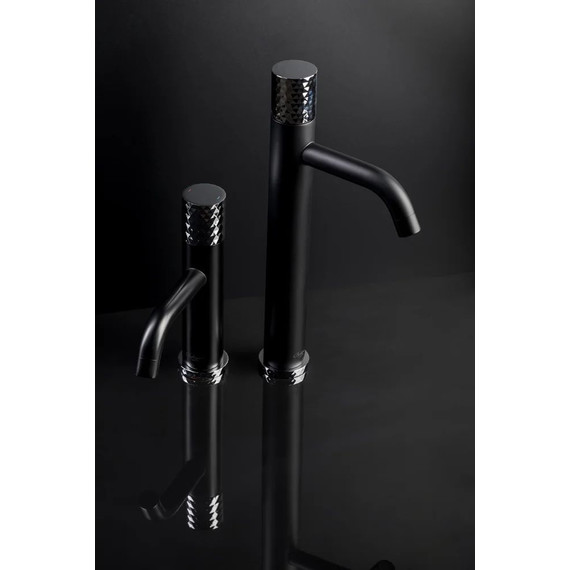 Смеситель для раковины высокий Boheme Stick 122-BCR, black chrome, Цвет производителя: black chrome фото 2