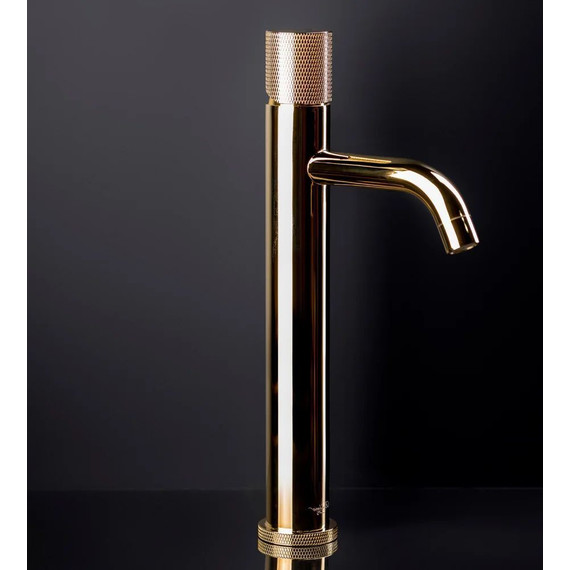 Смеситель для раковины высокий Boheme Stick 122-GG.2, золото, Цвет производителя: золото фото 3