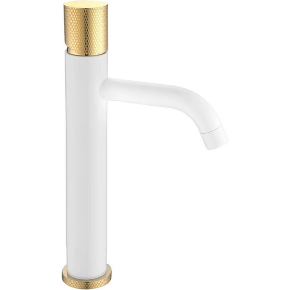 Смеситель для раковины высокий Boheme Stick 122-WG.2, white gold, Цвет производителя: white gold фото 